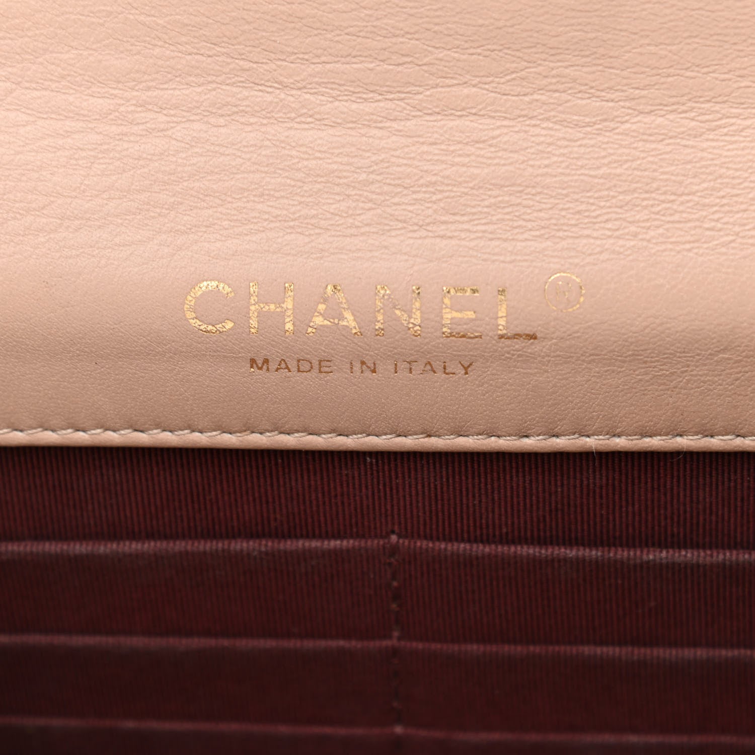 Chanel Patent Quilted Golden Class Wallet on Chain WOC Light Beige 6 of 14