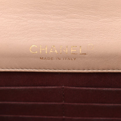 Chanel Patent Quilted Golden Class Wallet on Chain WOC Light Beige 6 of 14