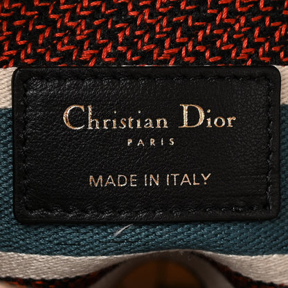 Christian Dior Canvas Constellation Embroidered Medium Lady D-Lite Latte Multicolor 6 of 11