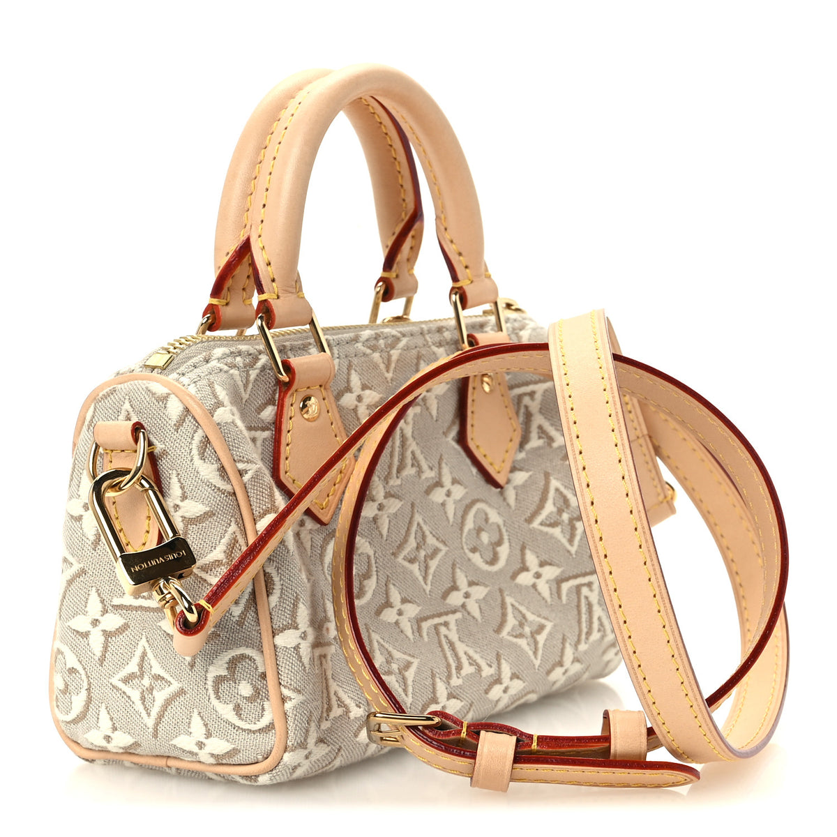 Louis Vuitton Jacquard Monogram Embleme Nano Speedy Peuplier 3 of 11