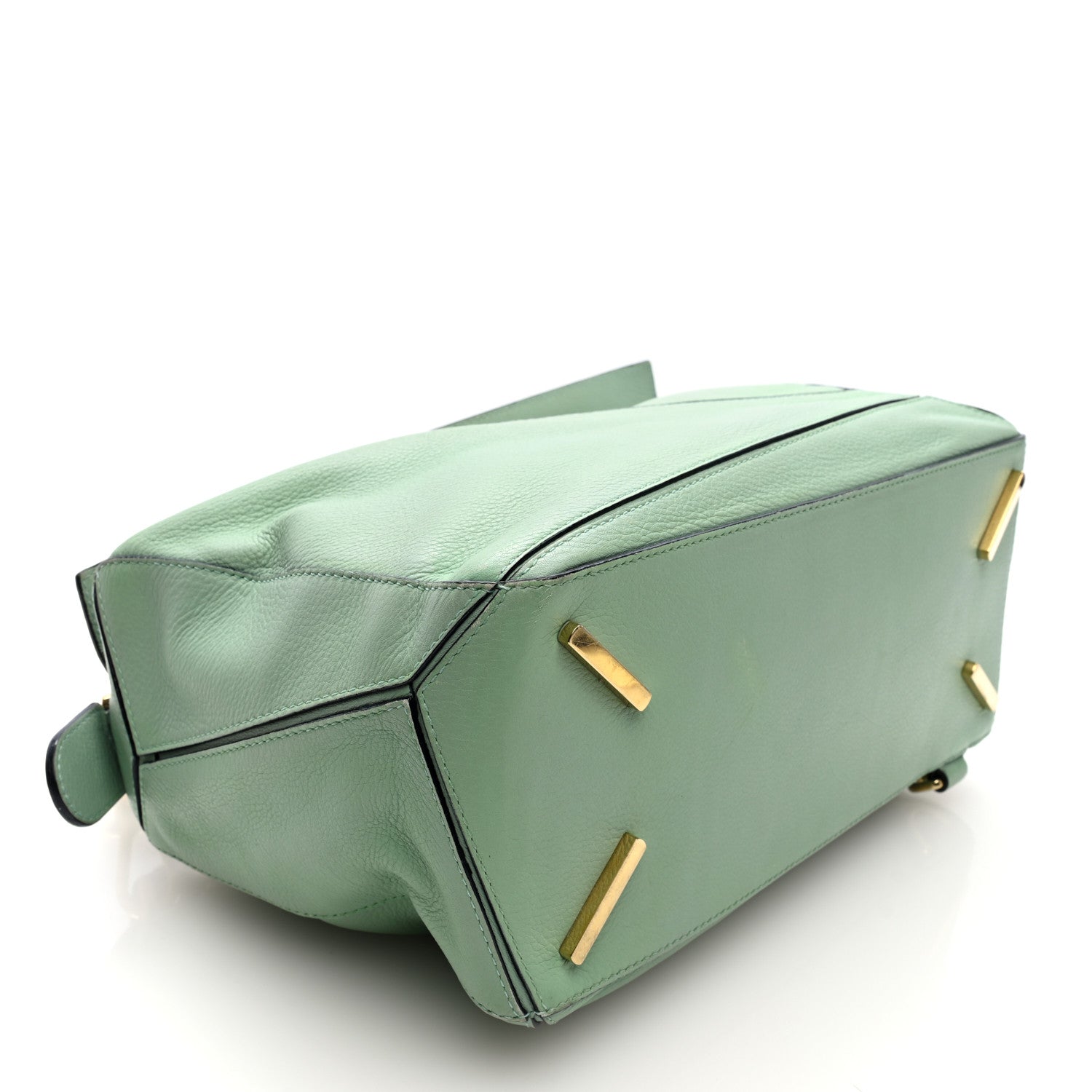 Loewe Calfskin Medium Puzzle Bag Sea Water Green 4 of 9