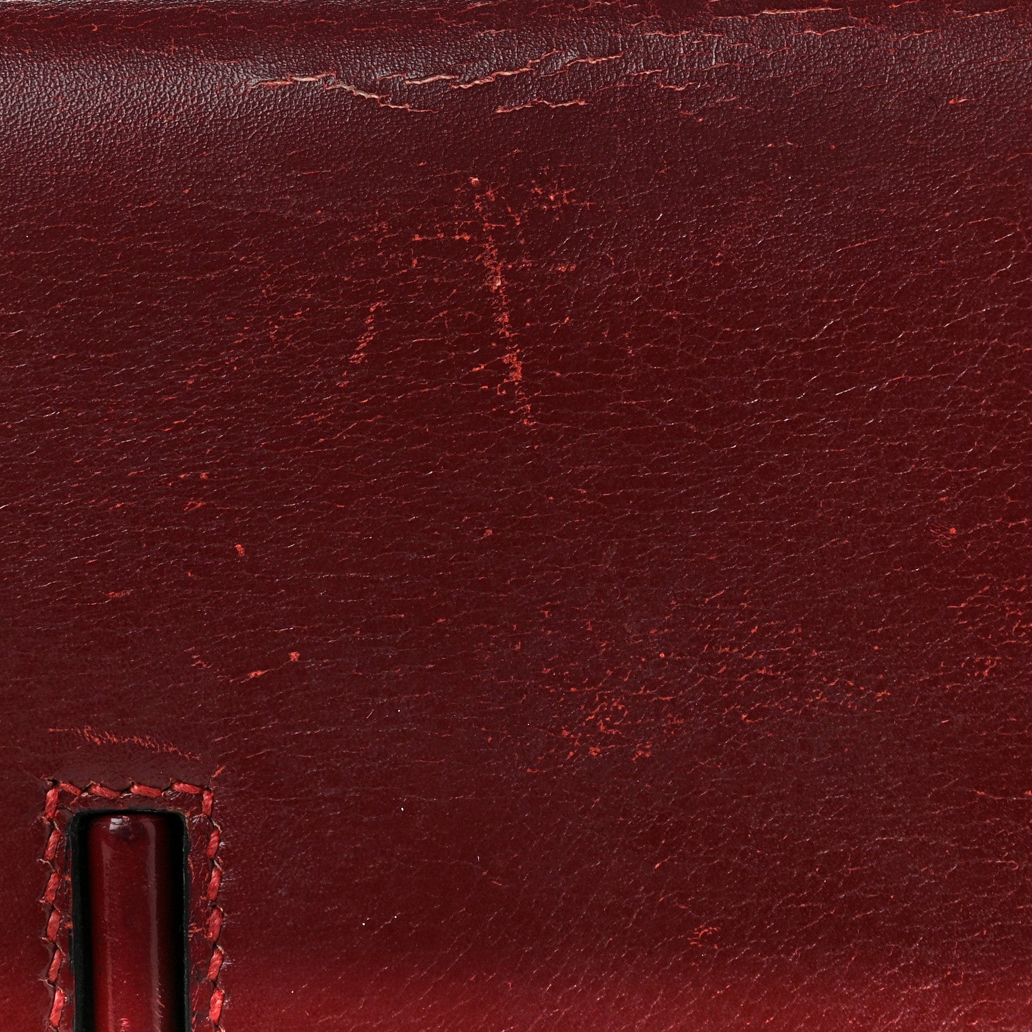 Hermes Box Gaine Clutch Rouge H 9 of 9