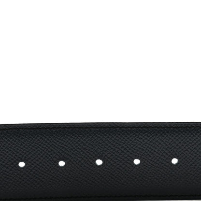 Hermes Epsom 32mm H Belt 85 34 Bleu Indigo Vert Verrone 3 of 6
