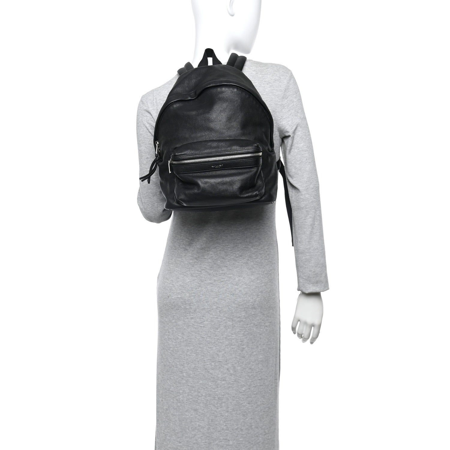 Saint Laurent Lambskin Mini City Backpack Black 2 of 9