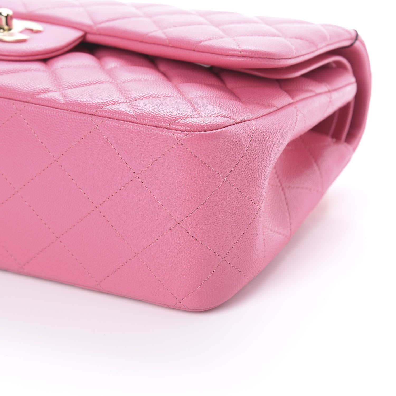 Chanel Caviar Quilted Jumbo Double Flap Pink 6 of 9