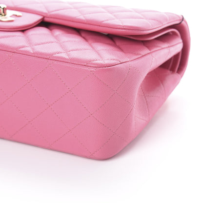 Chanel Caviar Quilted Jumbo Double Flap Pink 6 of 9