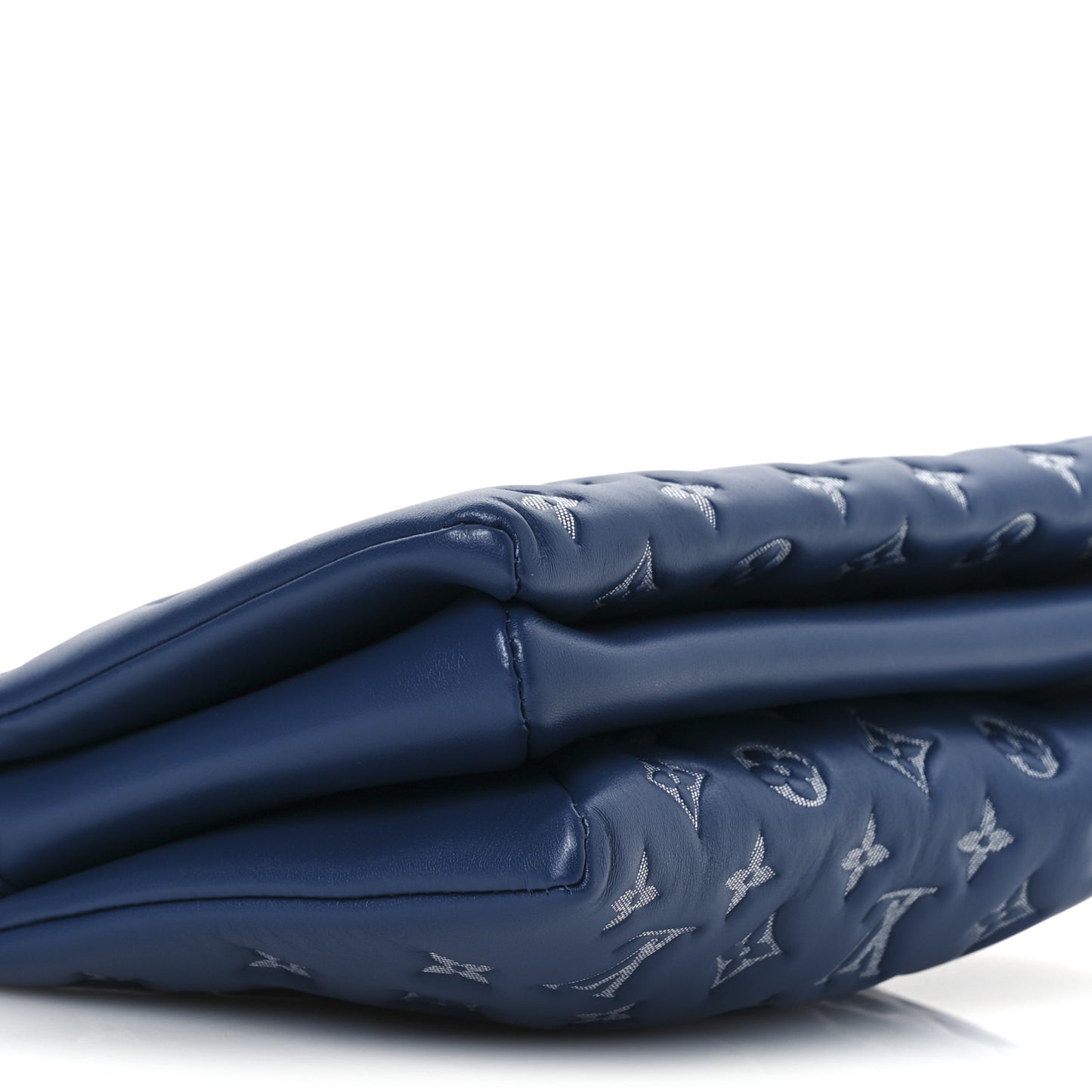 Lambskin Embossed Monogram Coussin PM Denim Blue