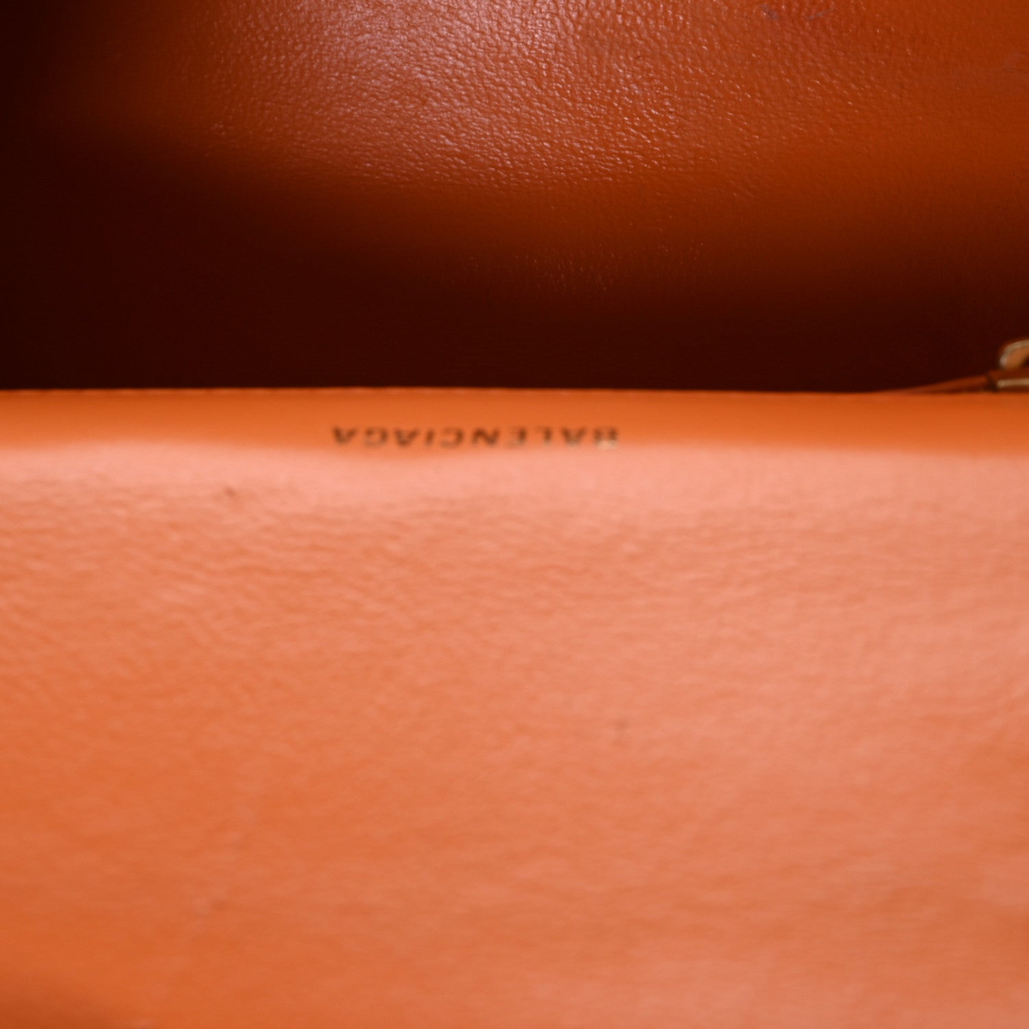 Balenciaga Shiny Calfskin Crocodile Embossed Small Hourglass Top Handle Bag Orange 5 of 11