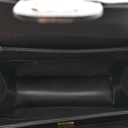 Chanel Calfskin Quilted Small Top Handle Flap Black 5 of 10
