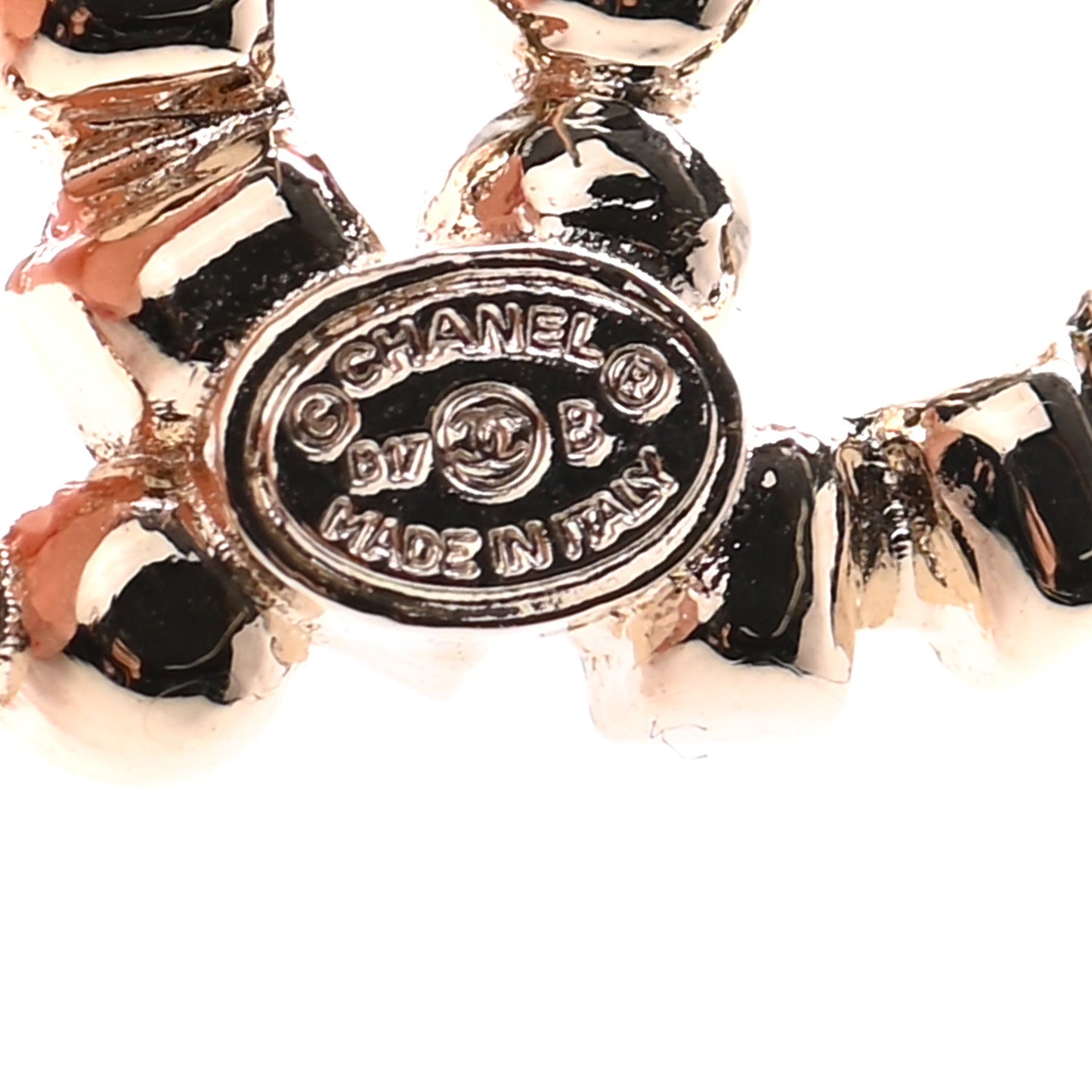 Baguette Crystal CC Earrings Gold