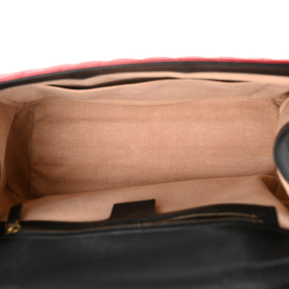 Gucci Calfskin Bamboo Trapuntata Queen Margaret Top Handle Bag Blue Agata Hibiscus Red Mystic White Sugar Pink 5 of 16