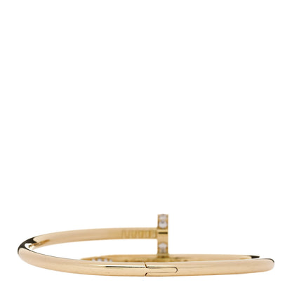 Cartier 18K Yellow Gold Diamond Juste Un Clou Bracelet 17 2 of 5