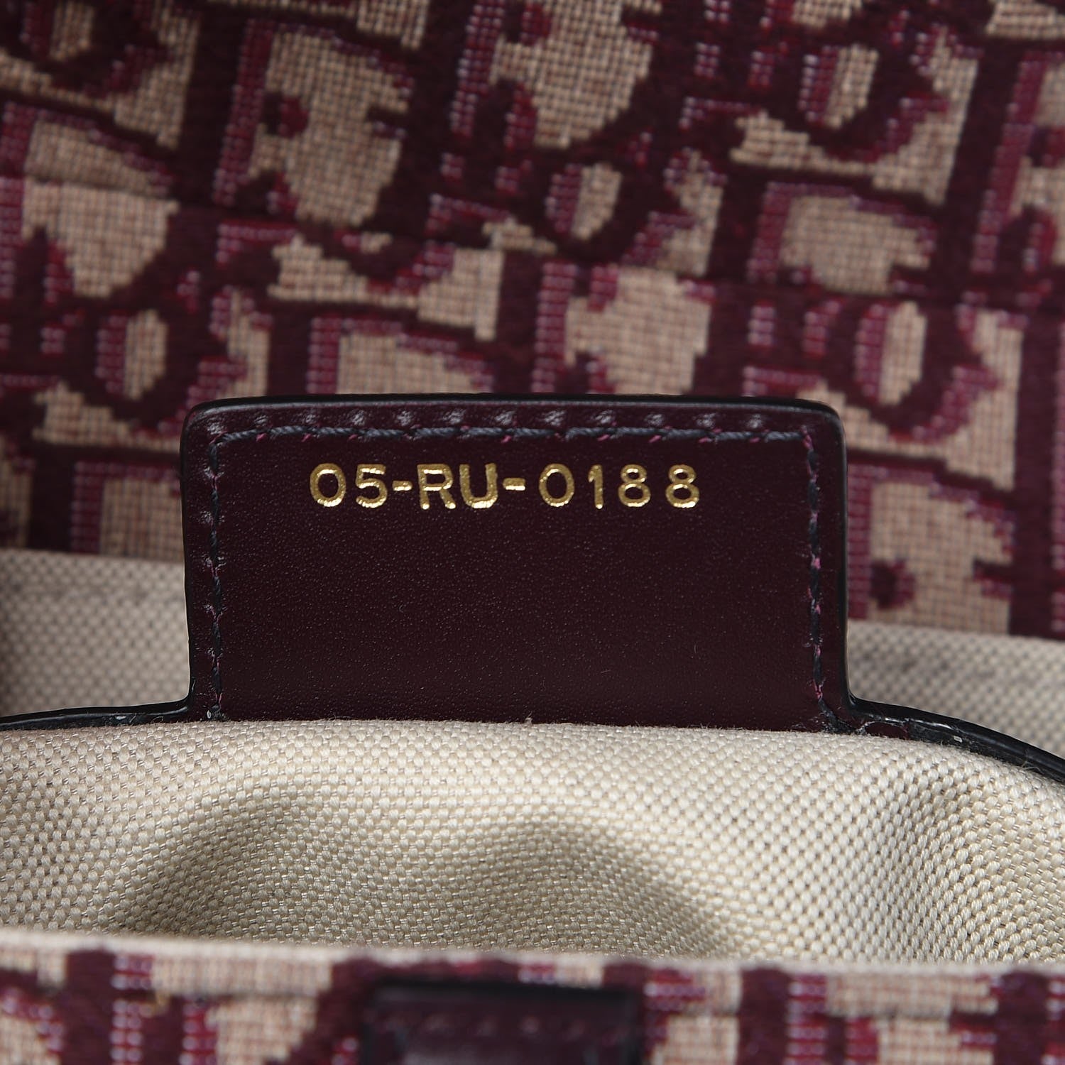 Christian Dior Oblique Saddle Bag Burgundy 6 of 8