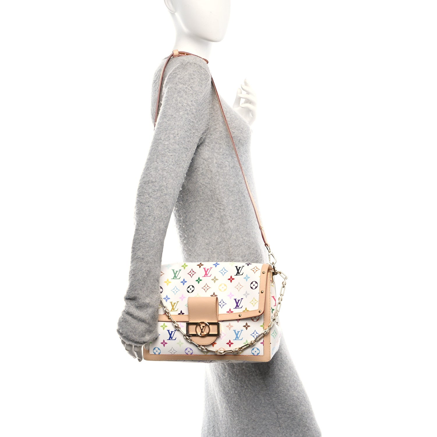 Louis Vuitton LV X TM Monogram Multicolor Dauphine Soft GM White 2 of 12