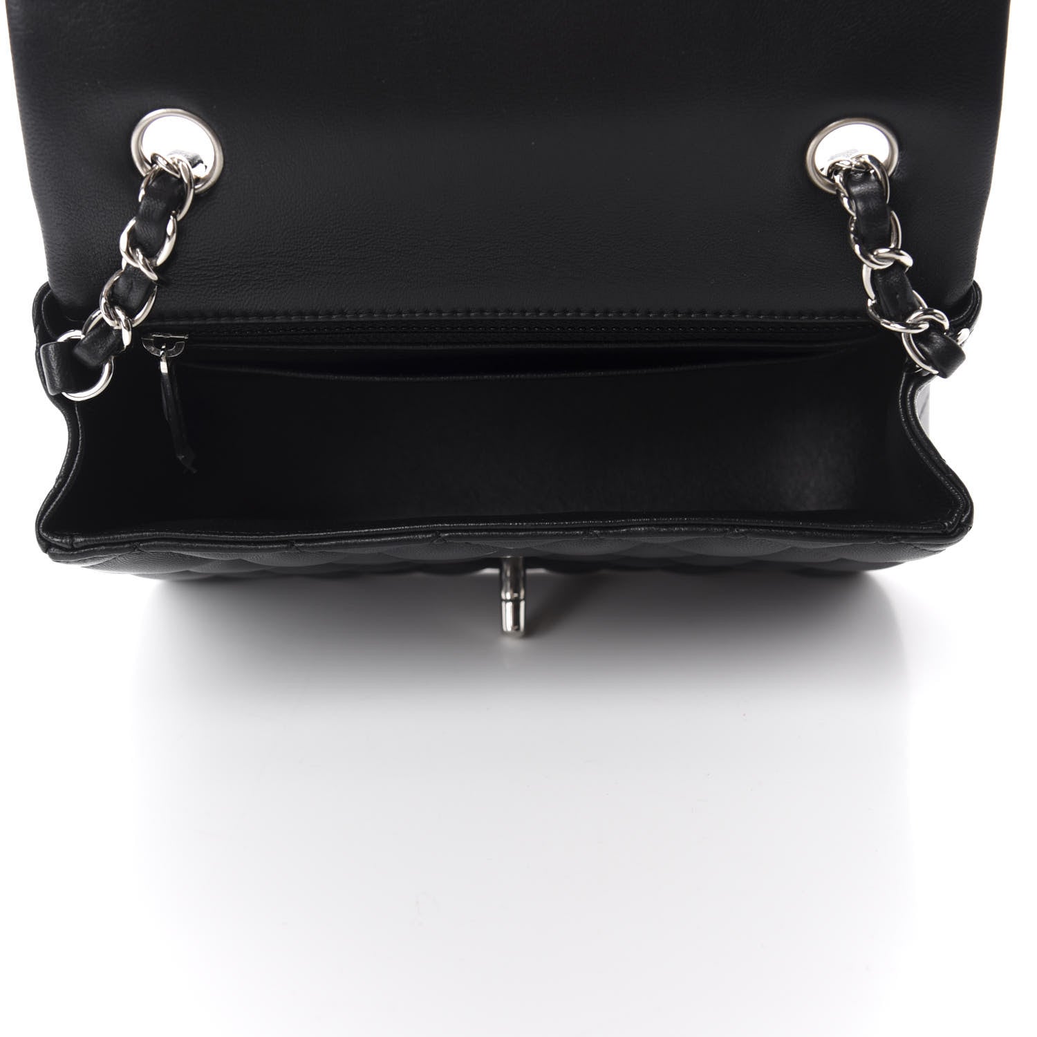 Chanel Lambskin Quilted Mini Rectangular Flap Black 5 of 11