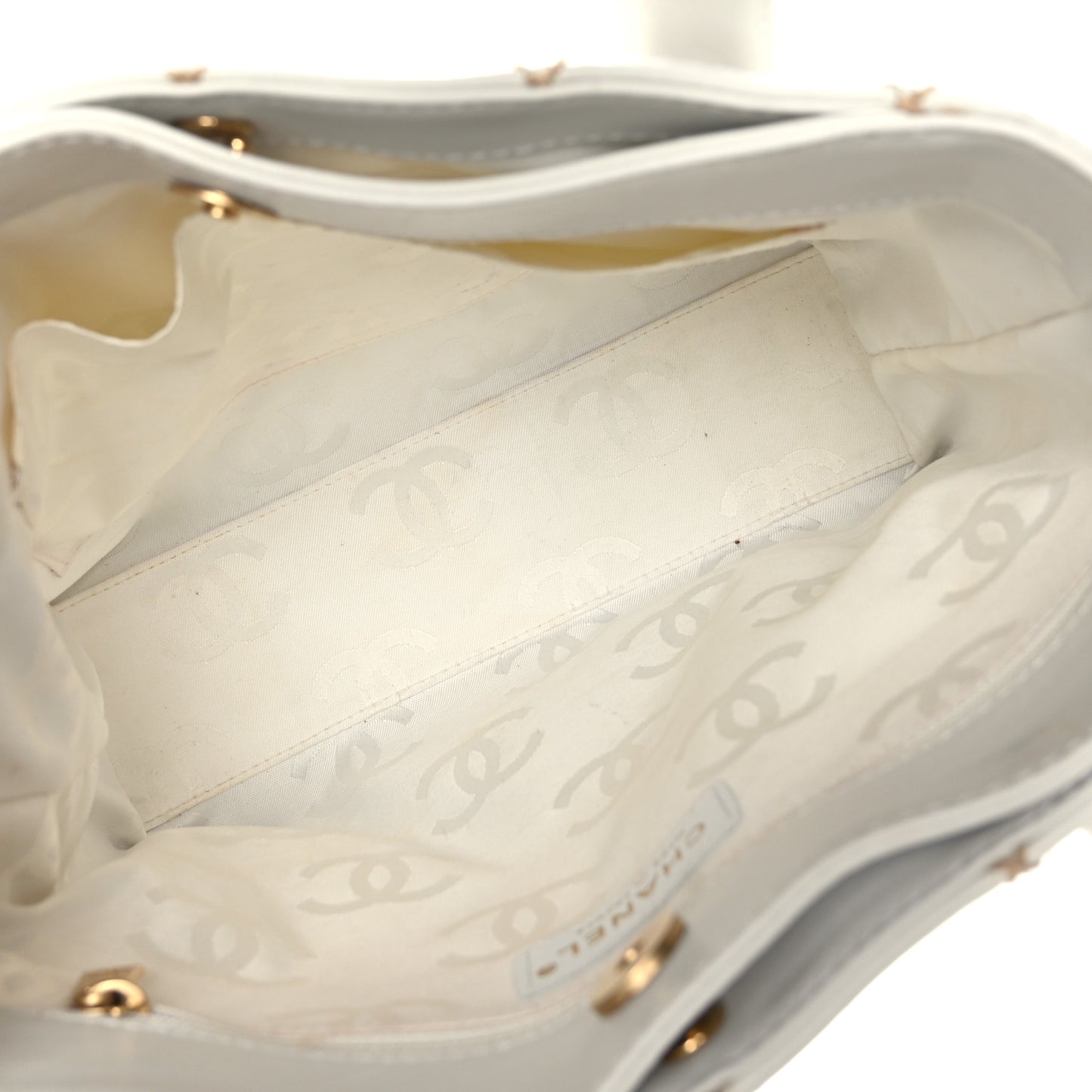 Calfskin Wild Stitch Tote White
