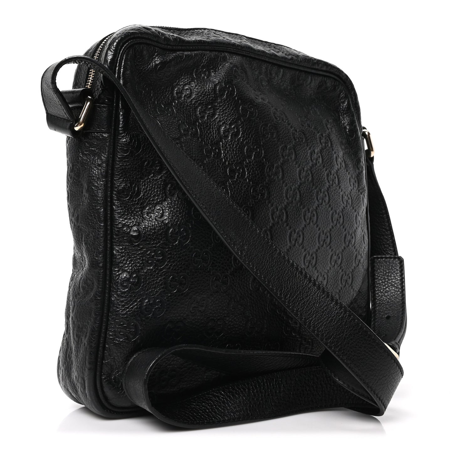 Guccissima Flat Messenger Bag Black