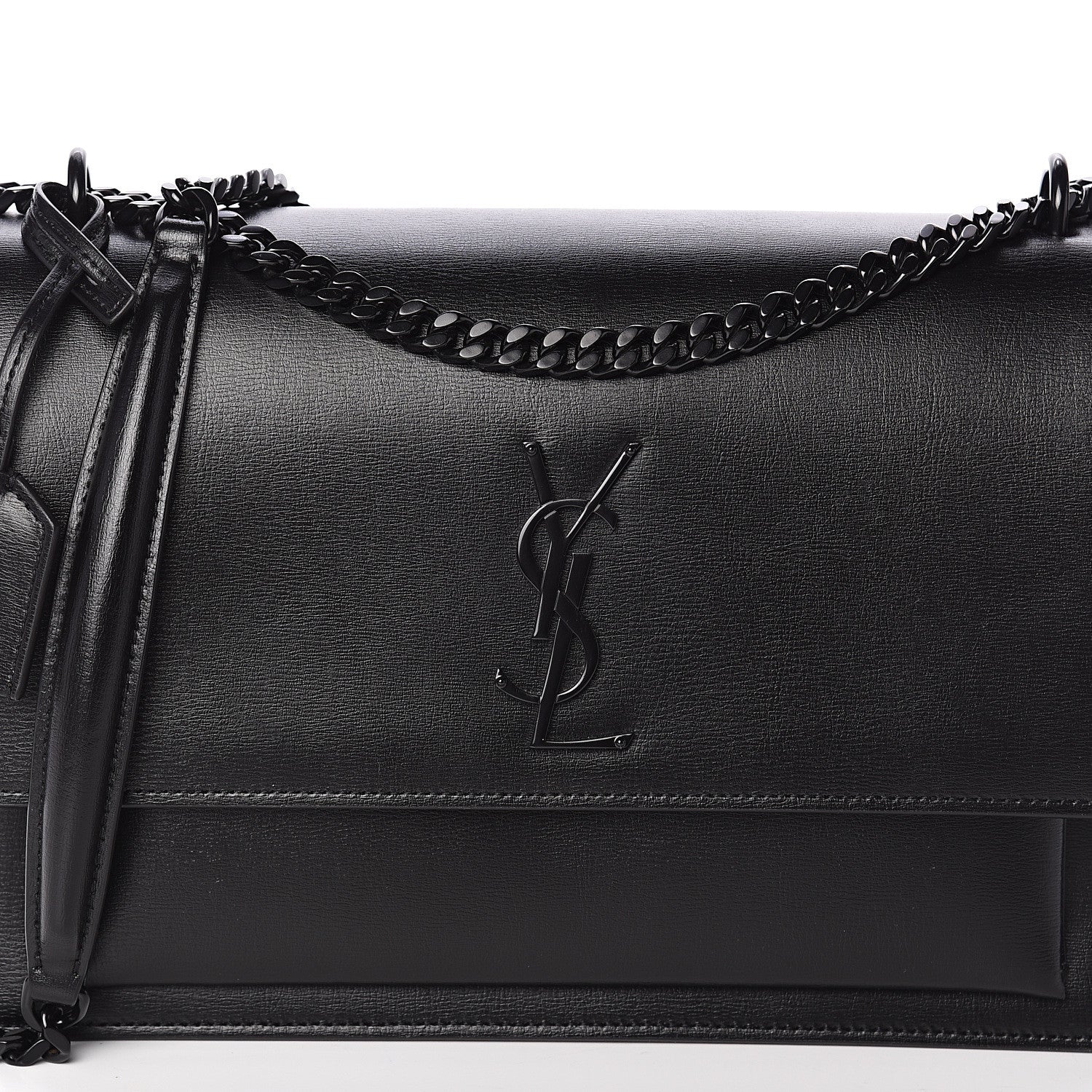 Saint Laurent Calfskin Large Monogram Sunset Black 7 of 9