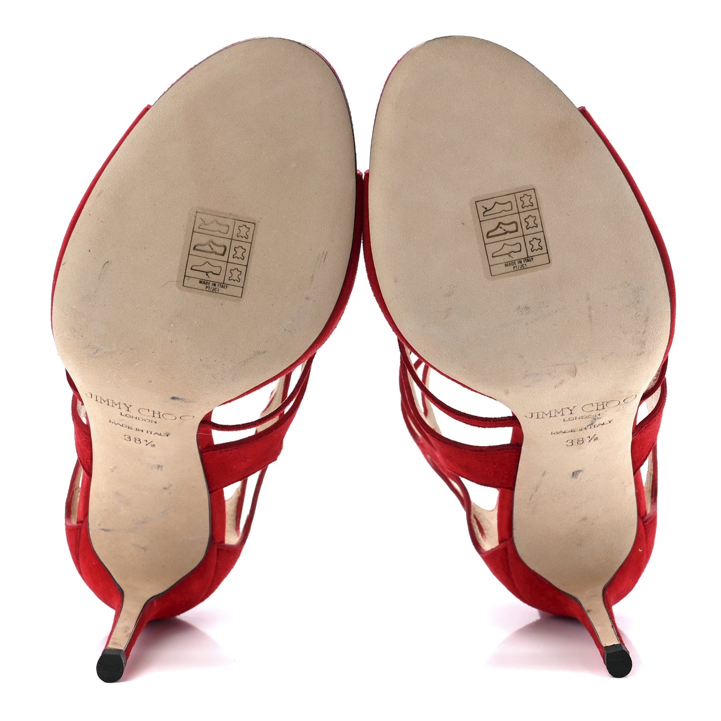 Suede Ren 100 Sandals 38.5 Red