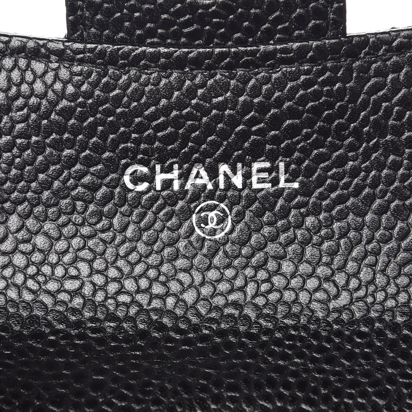 Caviar Quilted Flap Card Holder Black