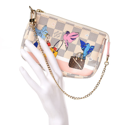 Louis Vuitton Damier Azur 2018 Christmas Animation Mini Pochette Accessories 2 of 9