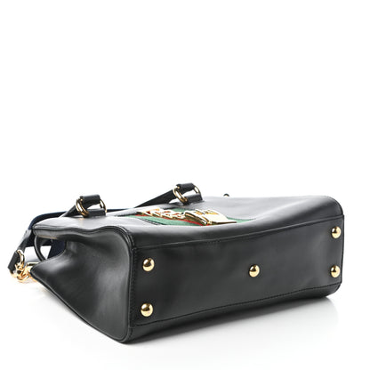 Gucci Calfskin Medium Sylvie Top Handle Tote Black 4 of 9