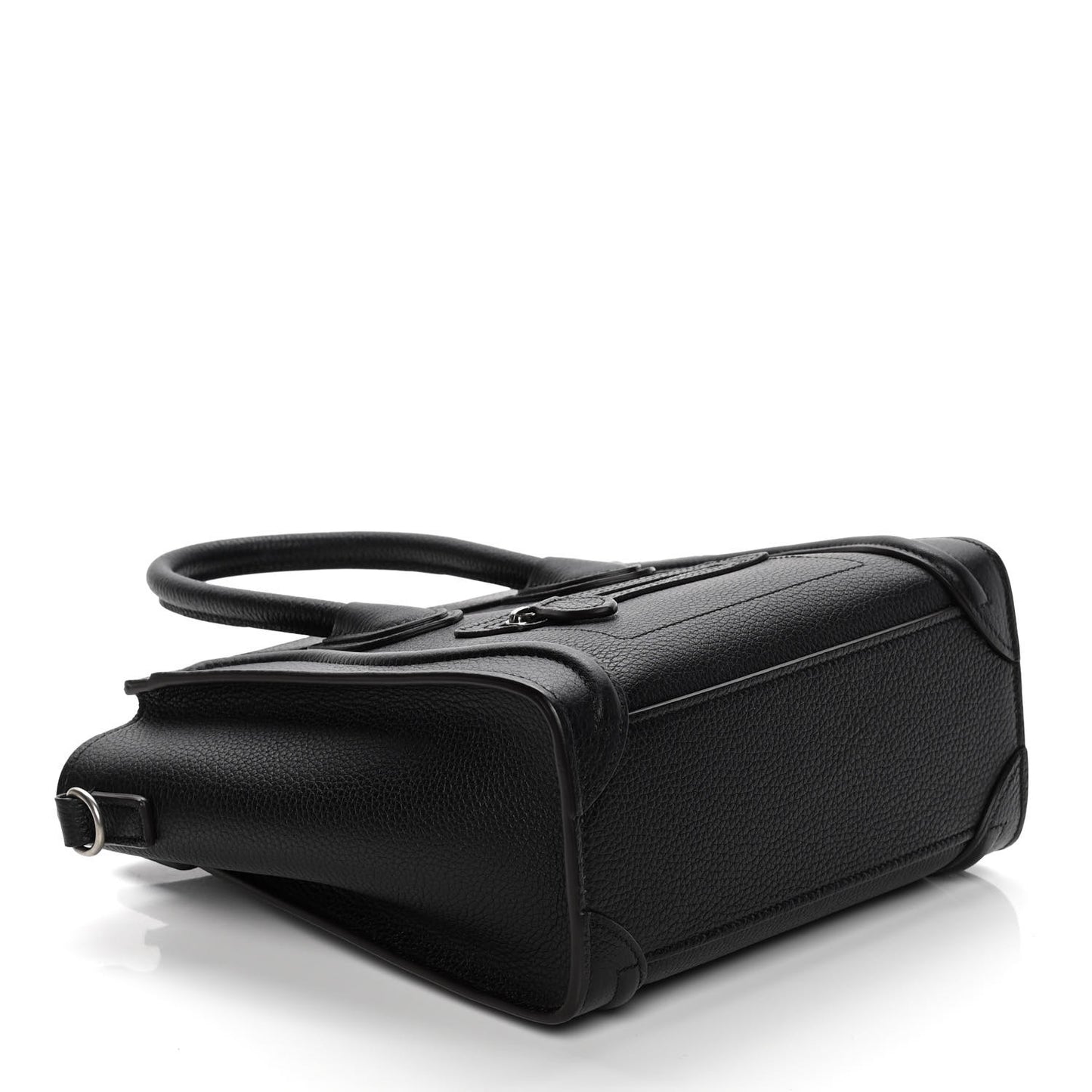 Drummed Calfskin Nano Luggage Black