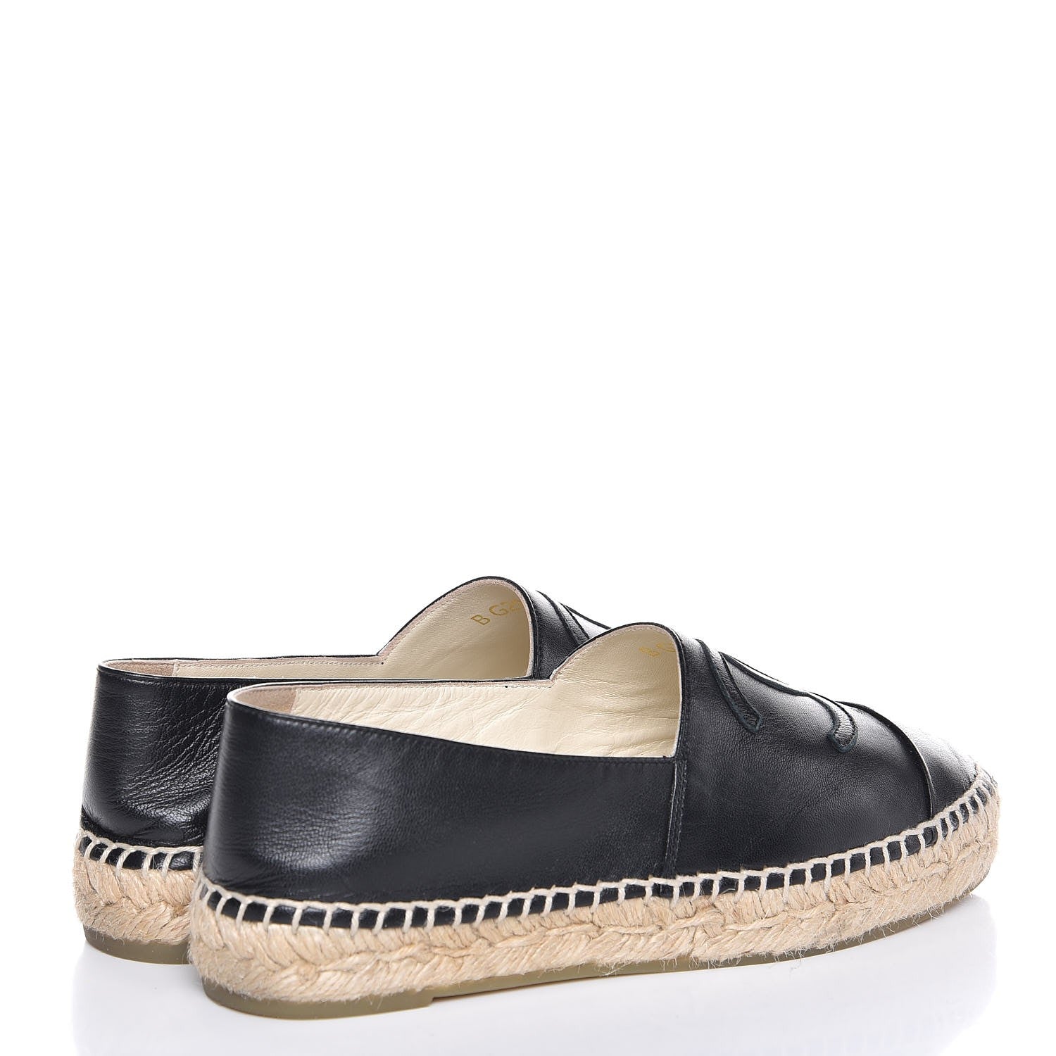 Chanel Lambskin CC Espadrilles 35 Black 4 of 10