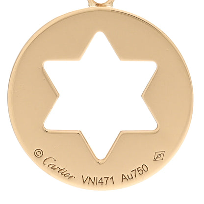 Cartier 18K Yellow Gold Star of David Symbol Pendant 3 of 4