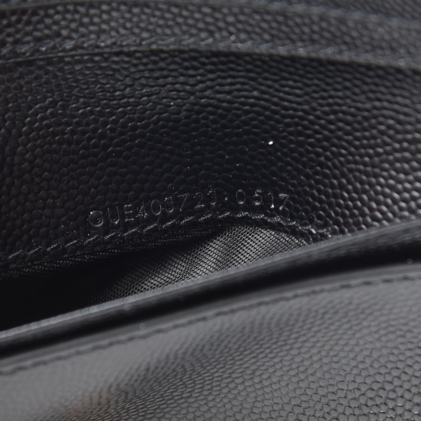 Grain De Poudre Matelasse Chevron Monogram Compact Zip Around Wallet Black