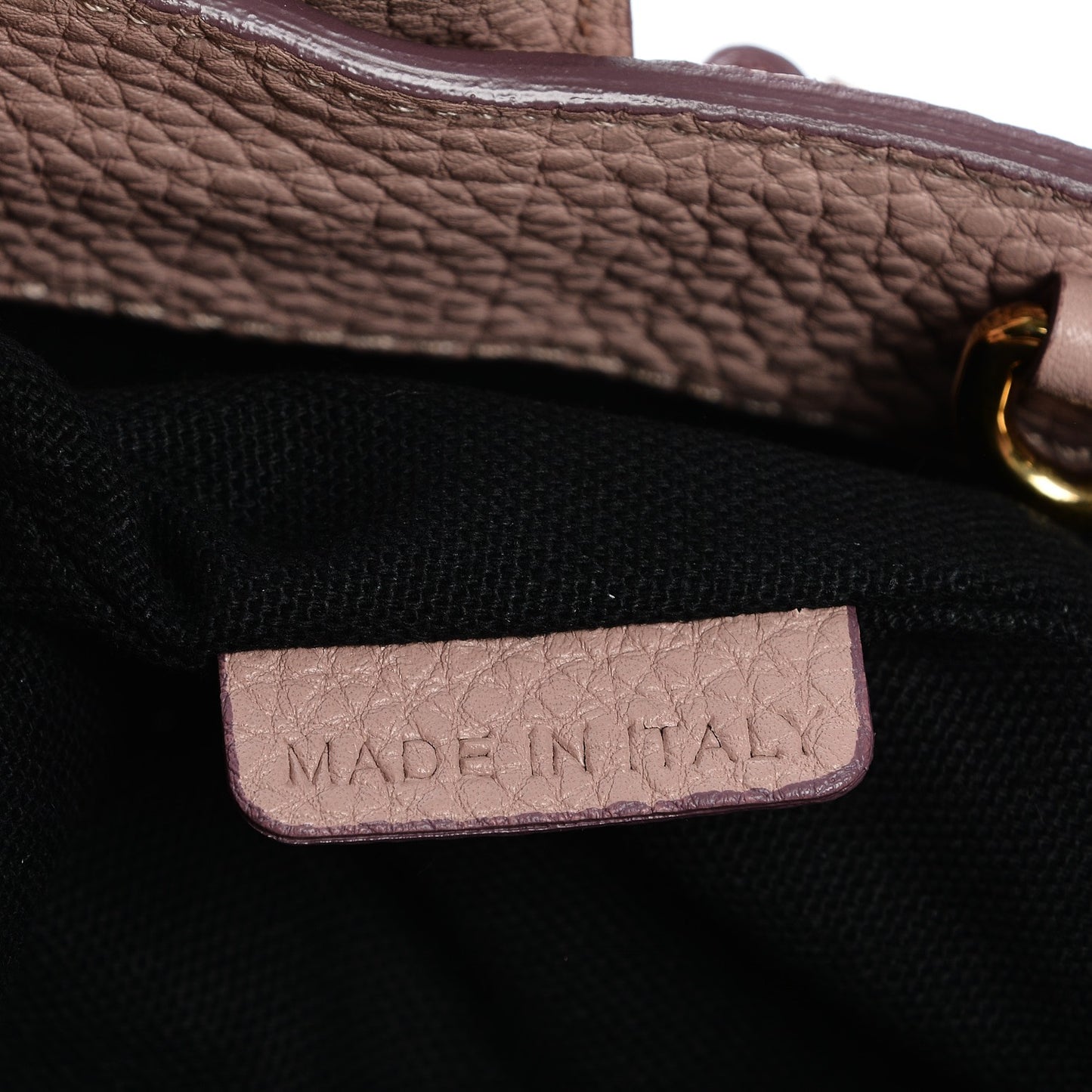 Grainy Calfskin House Check Small Banner Tote Nude Blush