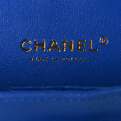 Chanel Iridescent Caviar Quilted Medium Double Flap Blue 5 of 8