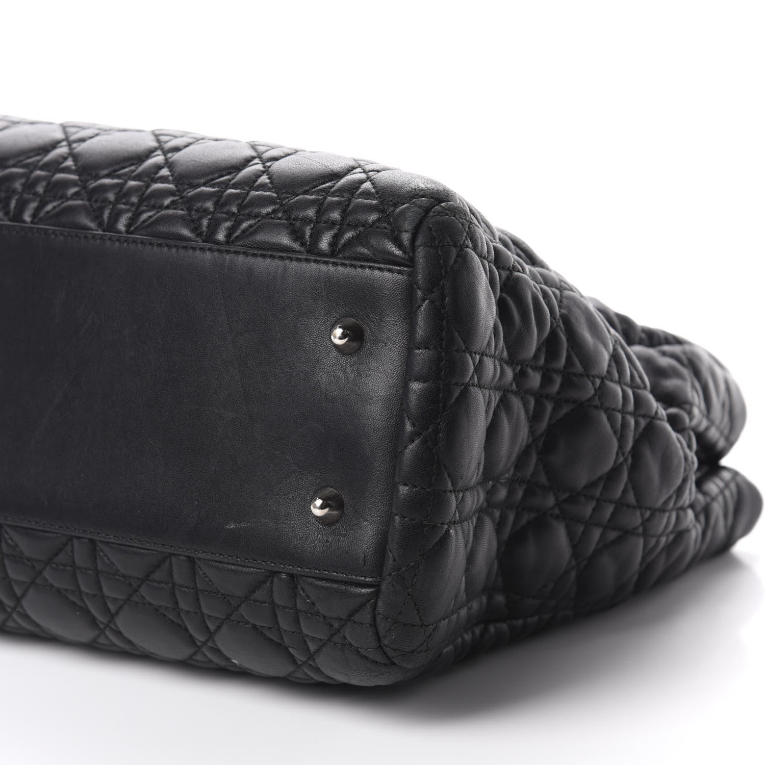 Christian Dior Lambskin Cannage Large Dior Soft Shopping Tote Black 7 of 11