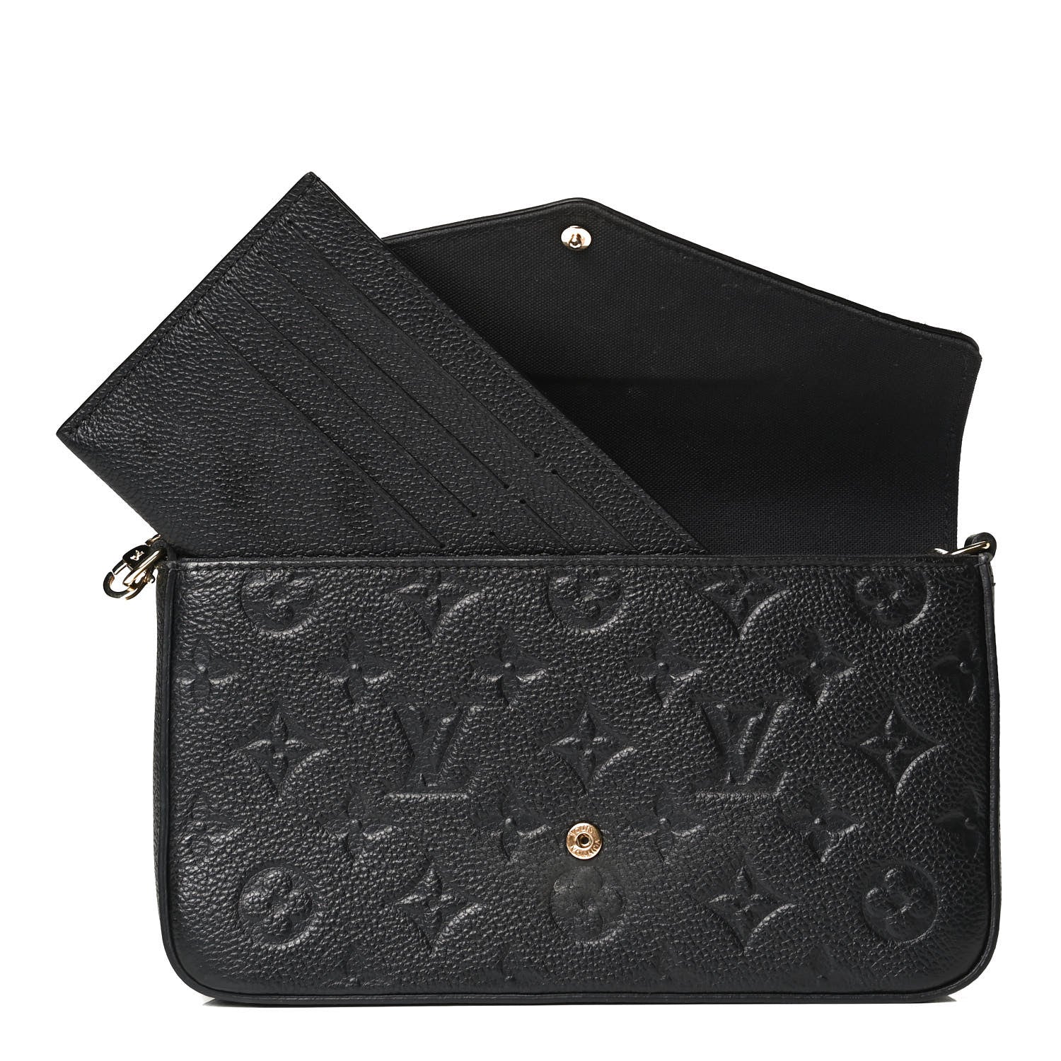Louis Vuitton Empreinte Pochette Felicie Chain Wallet Black 2 of 17
