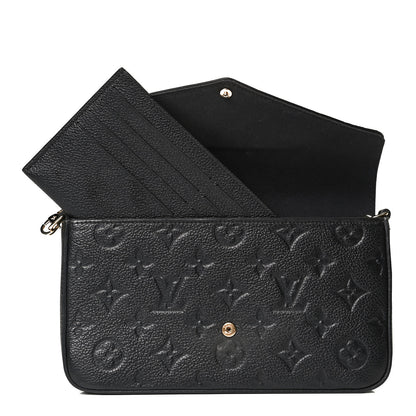 Louis Vuitton Empreinte Pochette Felicie Chain Wallet Black 2 of 17