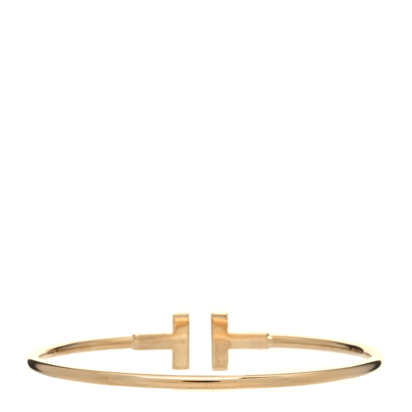 18K Yellow Gold Diamond T Wire Bracelet