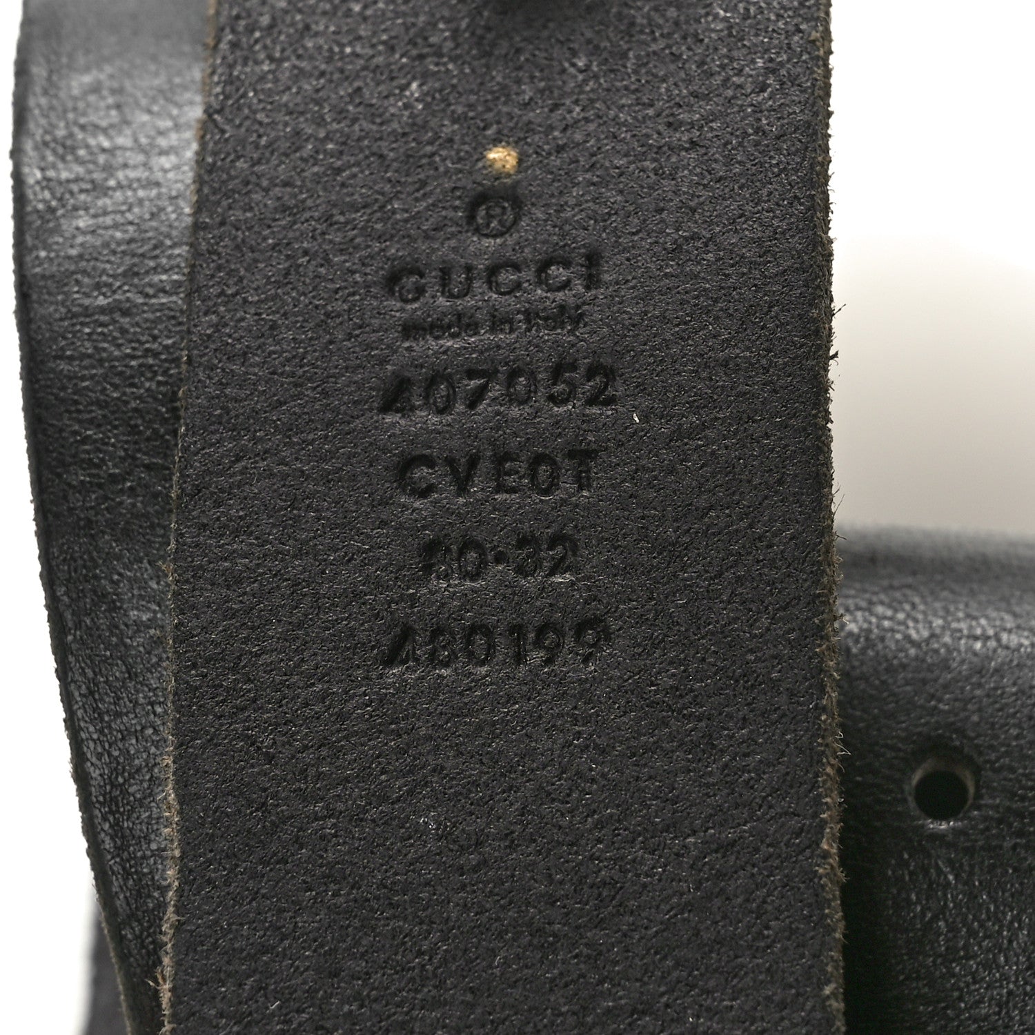 Gucci Calfskin Brass Feline Buckle Belt 80 32 Black 3 of 5