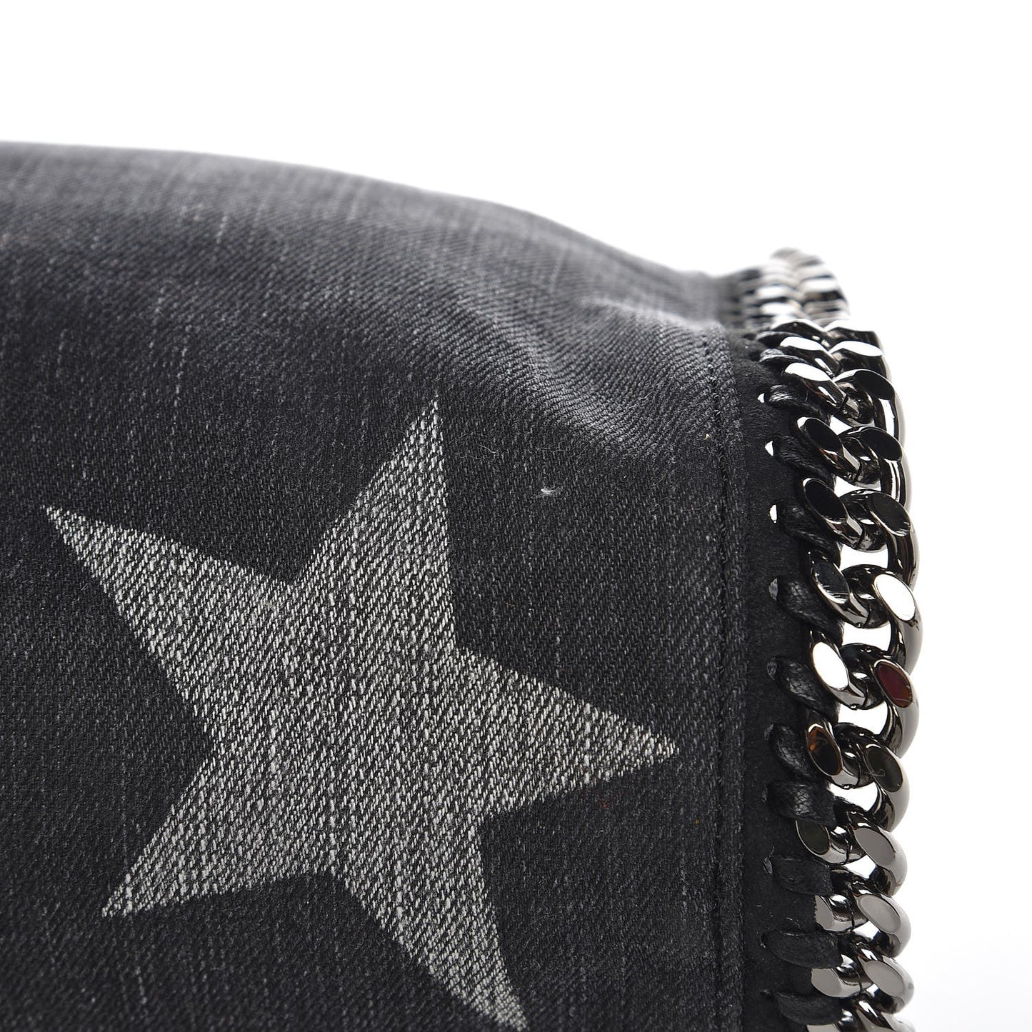 Denim Star Small Falabella Tote Black