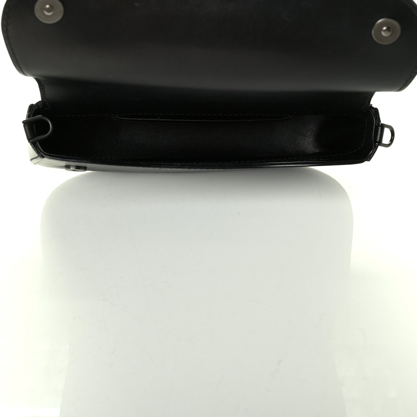 City Calfskin Saffiano Mini Sidonie Shoulder Bag Black