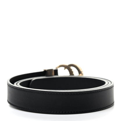 Gucci Moon Calfskin Torchon Double G 25mm Belt 100 40 Black 2 of 5