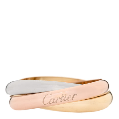 Cartier 18K Pink Yellow White Gold Classic Trinity Ring 65 11 1 of 5