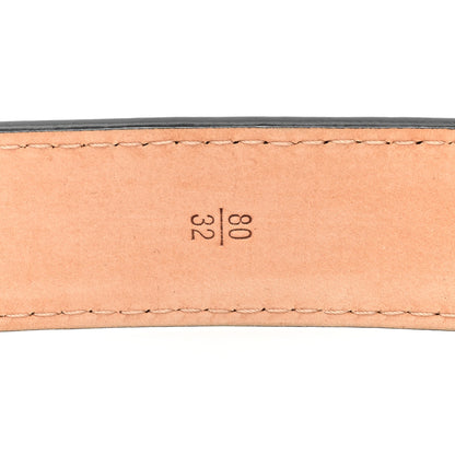 Louis Vuitton Calfskin Jeans Belt 80 32 Black 4 of 6