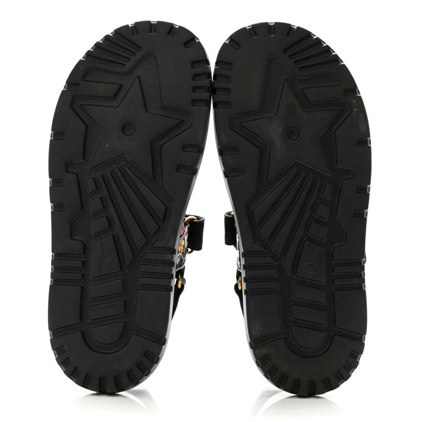 Technical Fabric Petites Fleurs Print Dioract Sandals 39.5 Black Multicolor