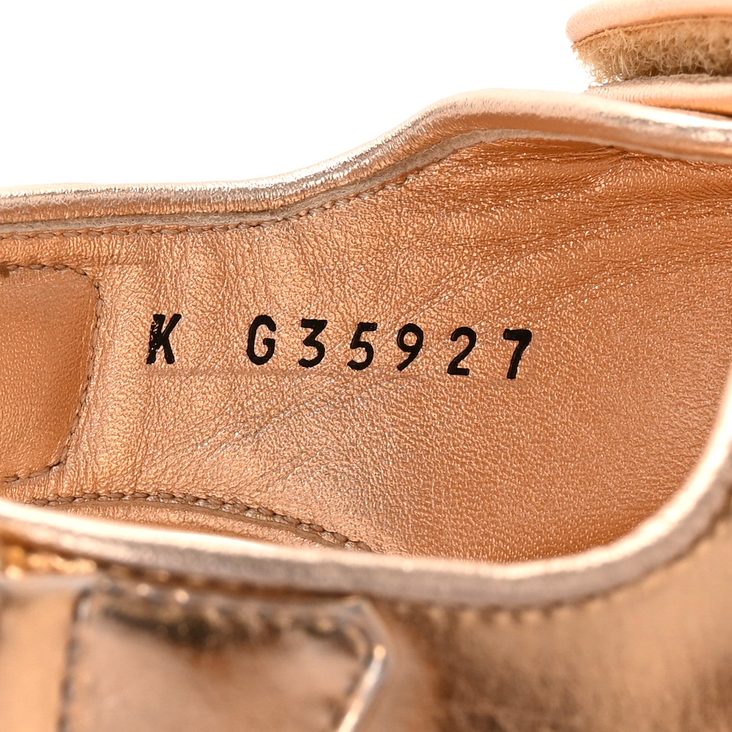 Chanel Metallic Laminated Calfskin Velcro Dad Sandals 36 Golden