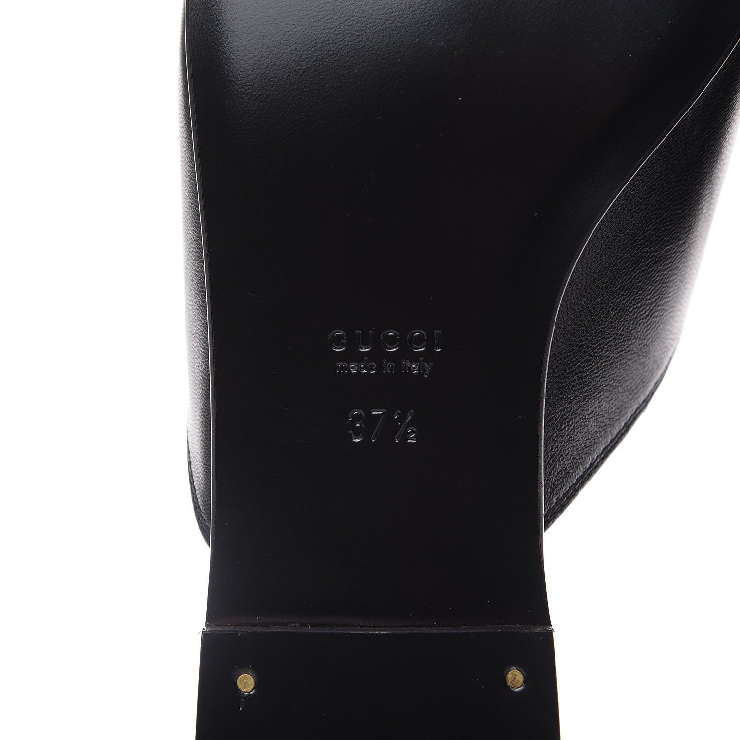 Gucci Malaga Kid Horsebit Slide Sandals 37.5 Black 6 of 11