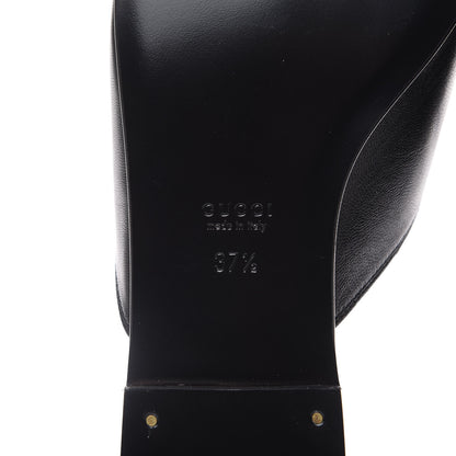 Gucci Malaga Kid Horsebit Slide Sandals 37.5 Black 6 of 11