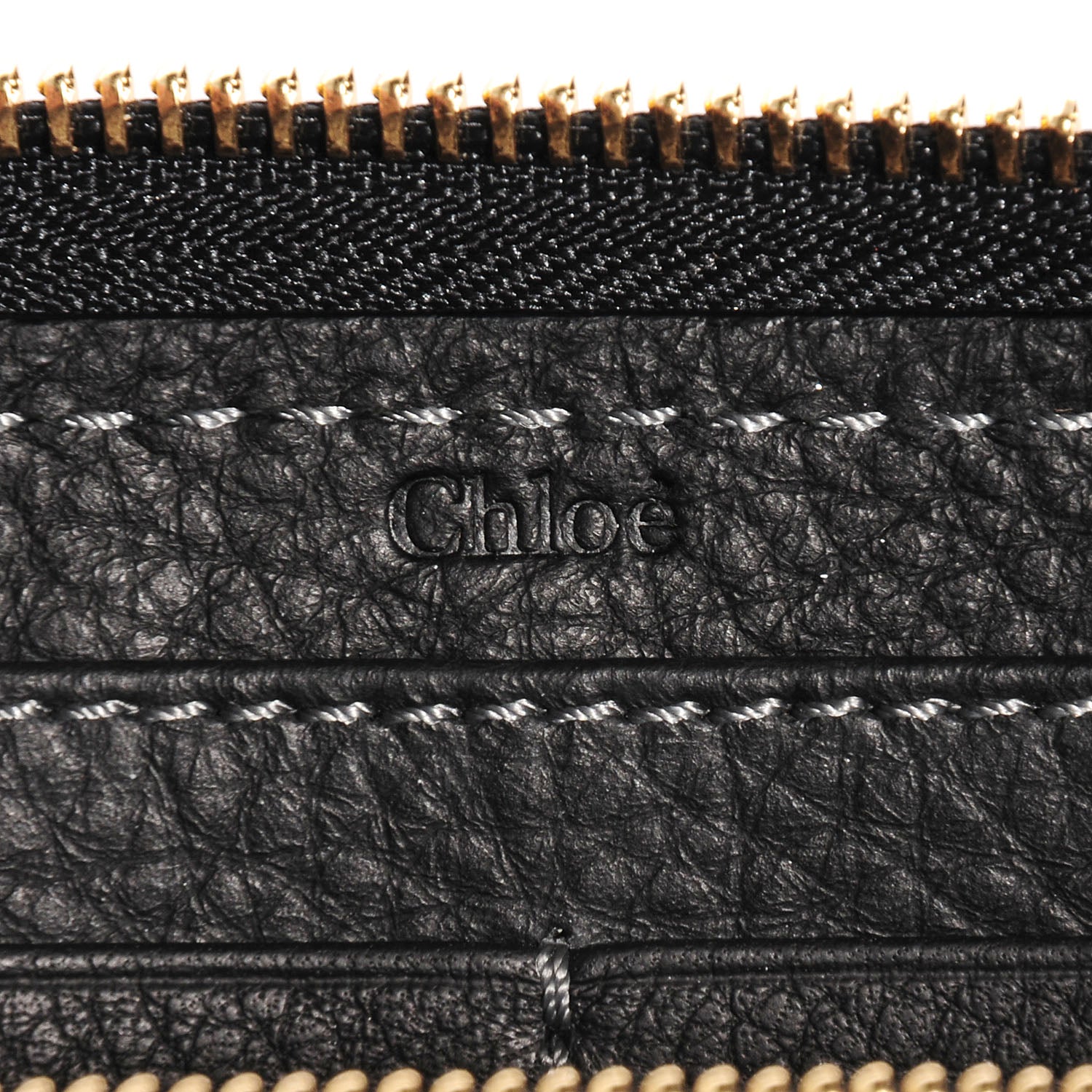 Chloe Grained Calfskin Marcie Long Zip Around Wallet Black 5 of 6
