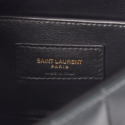 Saint Laurent Lambskin Matelasse Monogram Medium Vicky Chain Bag Algae 7 of 9