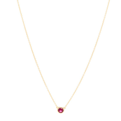 Tiffany 18K Yellow Gold Ruby Elsa Peretti Color By The Yard Pendant Necklace 1 of 5