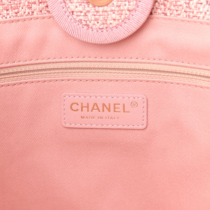 Chanel Lurex Boucle Small Deauville Tote Pink 6 of 11